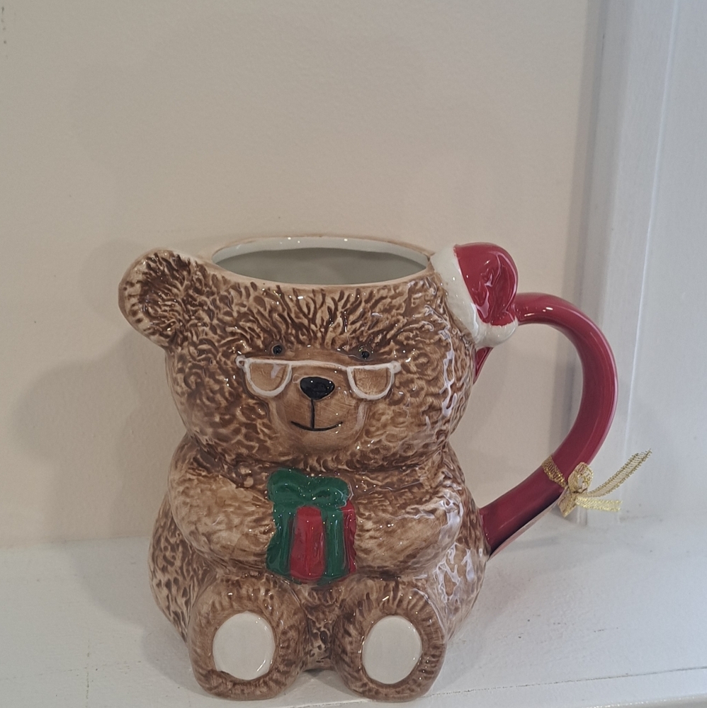 NWT- Home For The Holidays Christmas Teddy Bear Academia Ralph Lauren Vibes Mug.